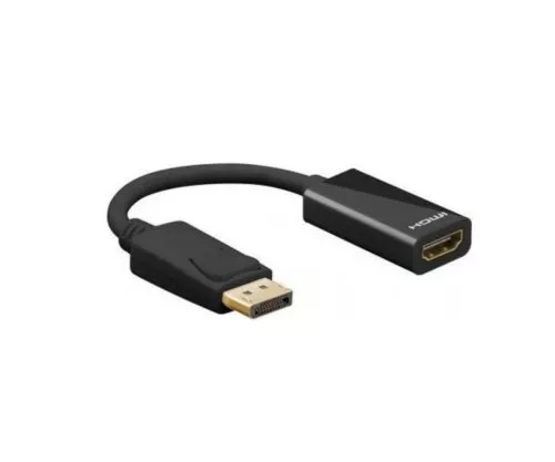 Adapter DisplayPort 1.4 Stecker auf HDMI Typ A Buchse, DP 1.4 auf HDMI, 4K*2K@60Hz, 3D, Länge 0,10m, DINIC Polybag